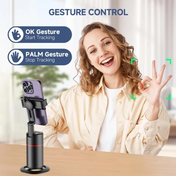 Auto Face Tracking Telefonhalter – 360° Rotierend – Bild 5
