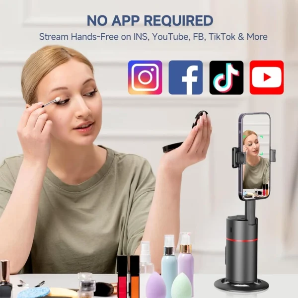 Auto Face Tracking Telefonhalter – 360° Rotierend – Bild 7