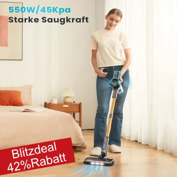 CHEBIO Staubsauger – Selbststehend, Anti-Tangle-Bürste & Hocheffizienzfiltration