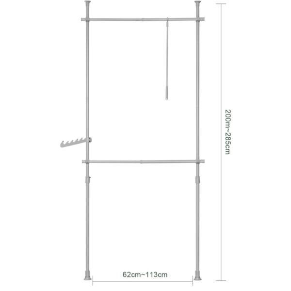 Teleskop Garderoben System – Verstellbares Kleideraufbewahrungssystem – Bild 4