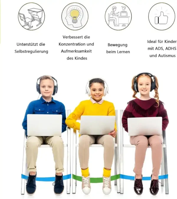T TAKONE Stuhlbänder für ADHS-Kinder – Elastische Fidget-Bänder für bessere Konzentration